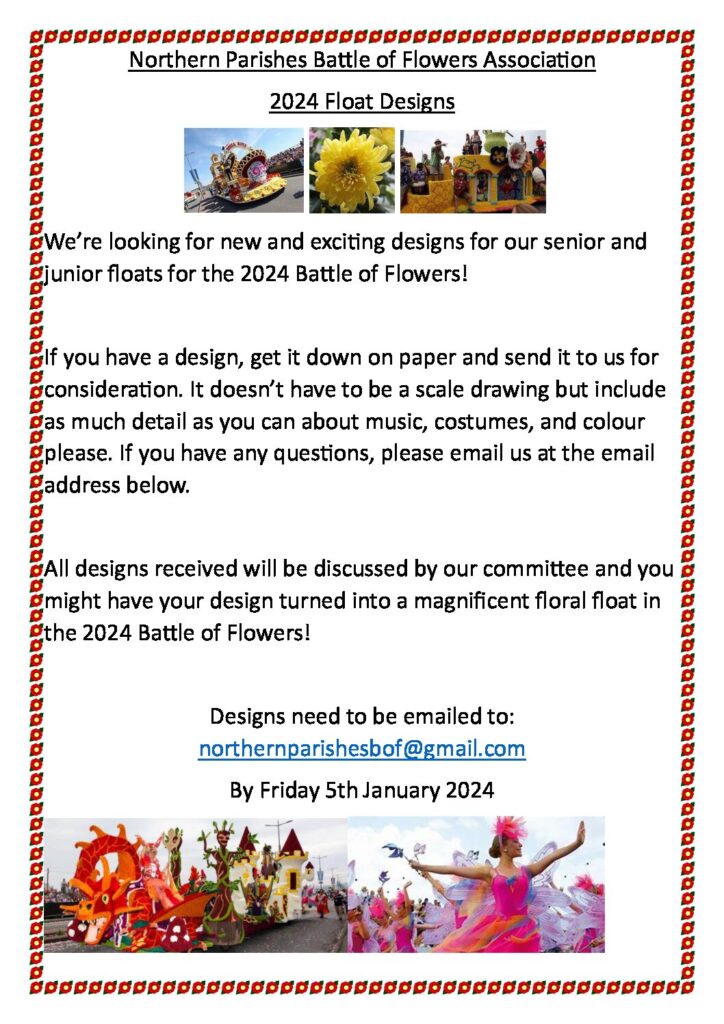 Northern Parishes Battle of Flowers - 2024 Designs | Parish of St Martin